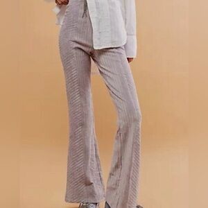 Free People Penny Pull On lavender Velvet Flare Pants